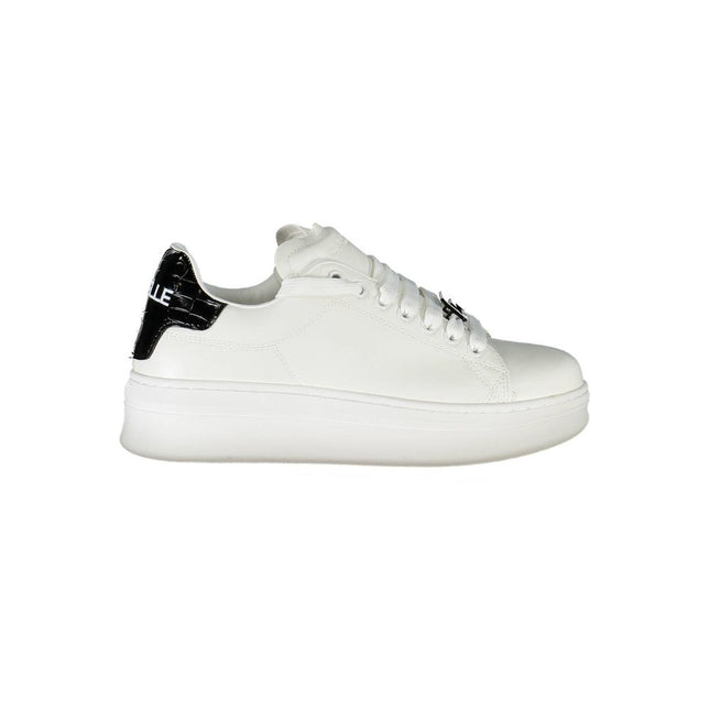 Gaelle Paris White Polyethylene Sneaker