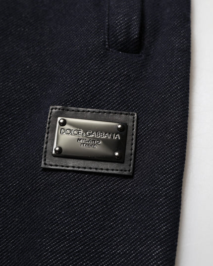 Dolce & Gabbana Black Cotton Blend Drawstring Jogger Jogger Pants