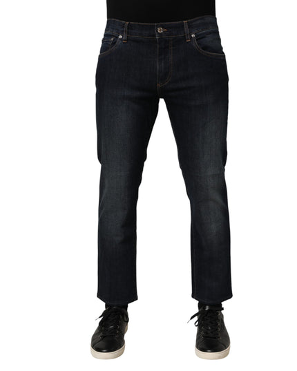 Dolce & Gabbana Dark Blue Cotton Skinny Men Denim Jeans