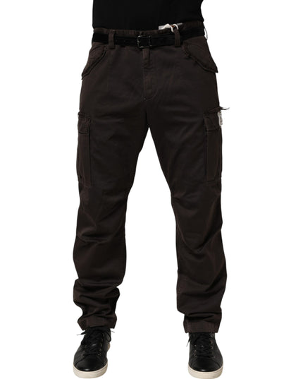 Dolce & Gabbana Brown Re- Edition Cotton Men Cargo Pants
