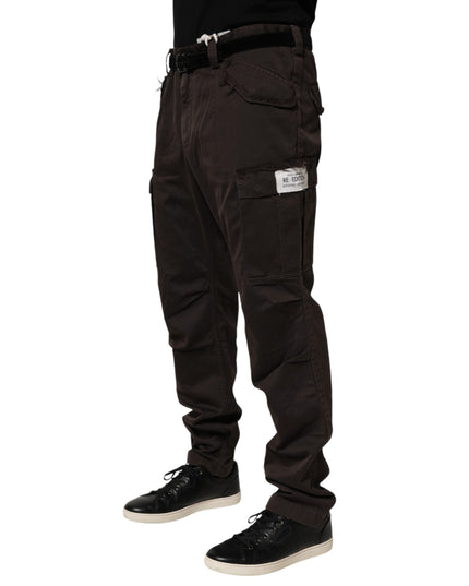 Dolce & Gabbana Brown Re- Edition Cotton Men Cargo Pants