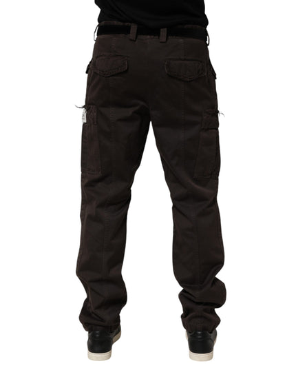 Dolce & Gabbana Brown Re- Edition Cotton Men Cargo Pants