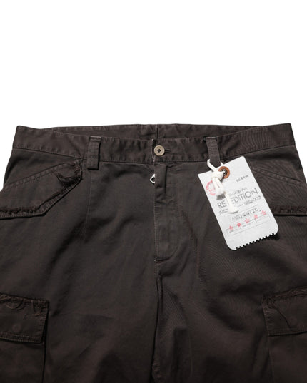 Dolce & Gabbana Brown Re- Edition Cotton Men Cargo Pants