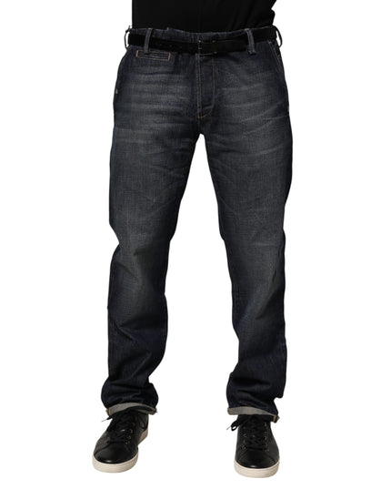 Brian Dales Dark Blue Washed Skinny Men Denim Trouser Jeans