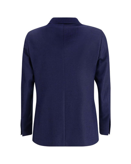Gi Capri Blue Fleece Wool Coat