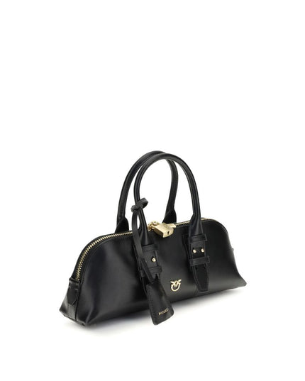 PINKO Black Calf Leather Bos Taurus Handbag