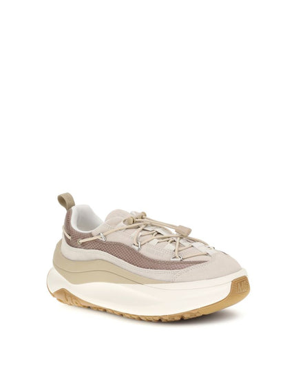 Moon Boot Cream Calf Leather Bos Taurus Athletic Sneakers