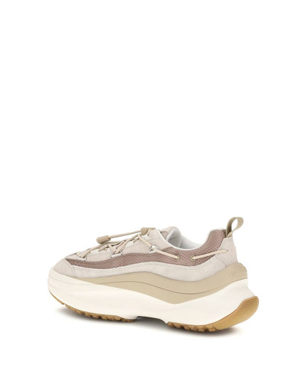 Moon Boot Cream Calf Leather Bos Taurus Athletic Sneakers