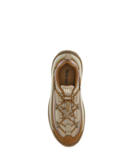 Moon Boot Brown Calf Leather Bos Taurus Athletic Sneakers