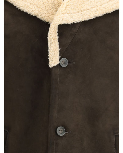 D'amico Brown Leather Coat