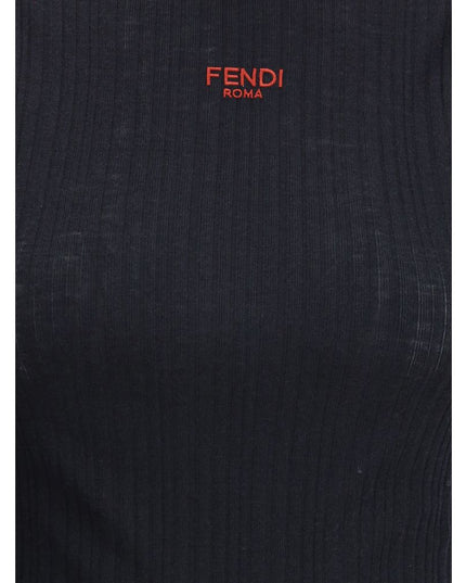 Fendi Black Wool Top