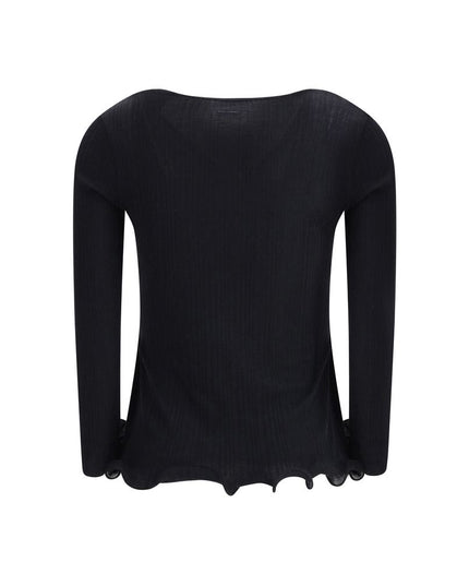 Fendi Black Fleece Wool Top