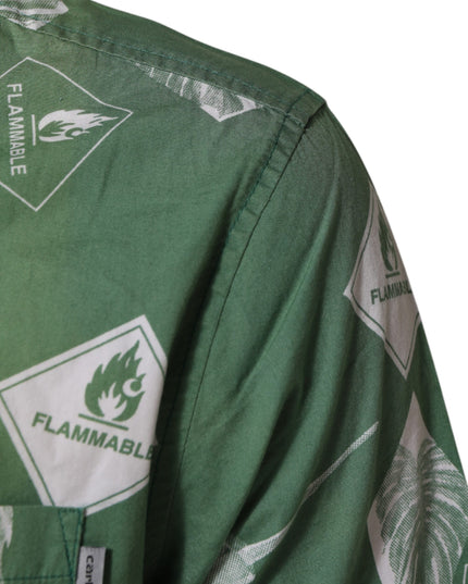 Carhartt Wip Green Printed Cotton Collared Short Sleeves Polo Shirt