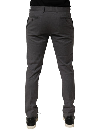 Daniele Alessandrini Gray Polyester Formal Dress Trouser Pants