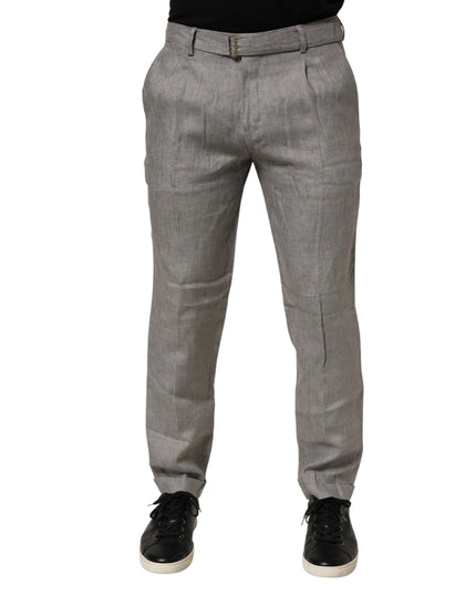 Briglia 1949 Gray Mid Waist Dress Formal Skinny Men Pants