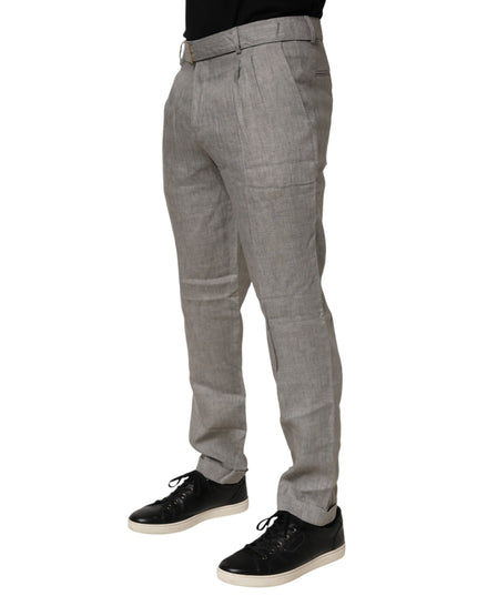 Briglia 1949 Gray Mid Waist Dress Formal Skinny Men Pants