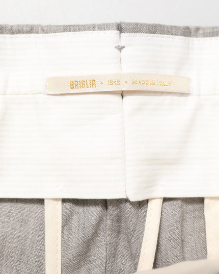 Briglia 1949 Gray Mid Waist Dress Formal Skinny Men Pants