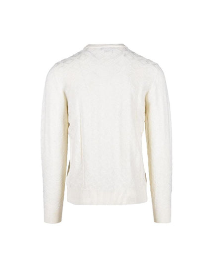 Gianni Lupo Cream Marabou Sweatshirt