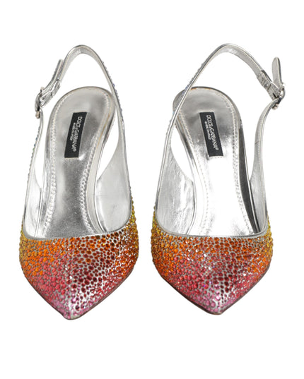 Dolce & Gabbana Multicolor Sequin Slingback Pumps Shoes