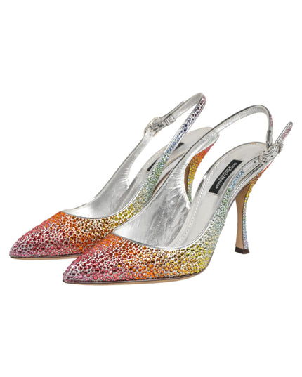 Dolce & Gabbana Multicolor Sequin Slingback Pumps Shoes