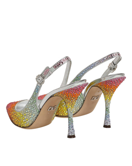 Dolce & Gabbana Multicolor Sequin Slingback Pumps Shoes