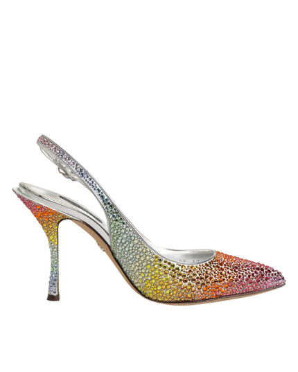 Dolce & Gabbana Multicolor Sequin Slingback Pumps Shoes