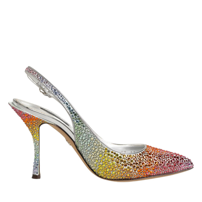 Dolce & Gabbana Multicolor Sequin Slingback Pumps Shoes