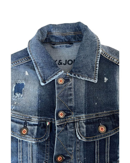 Jack & Jones Blue Cotton Men Jacket