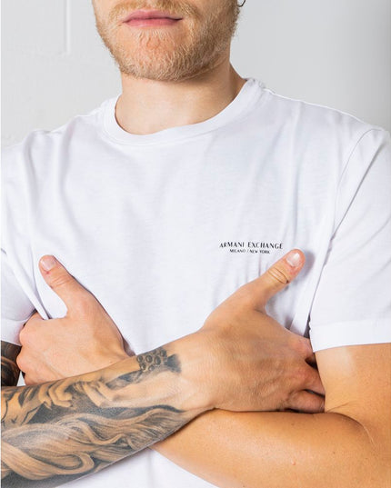 Armani Exchange White Cotton T-Shirt