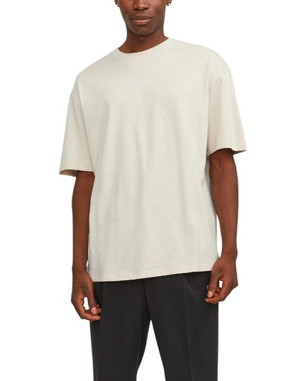 Jack Jones Beige Cotton T-Shirt