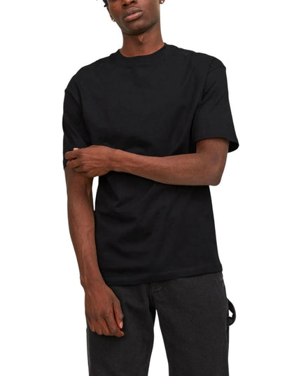 Jack Jones Black Cotton T-Shirt