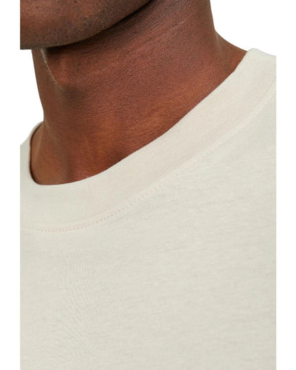 Jack Jones Beige Cotton T-Shirt