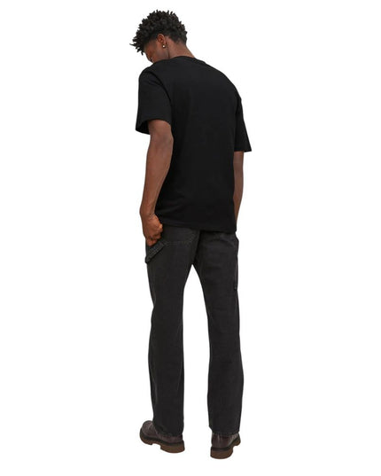 Jack Jones Black Cotton T-Shirt