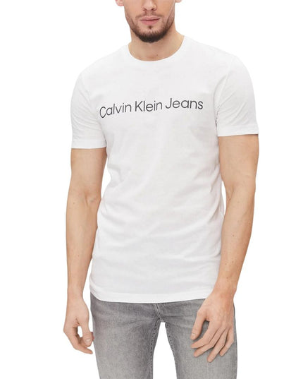 Calvin Klein Jeans White Cotton T-Shirt
