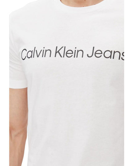 Calvin Klein Jeans White Cotton T-Shirt