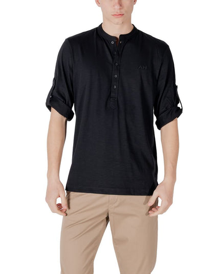 Antony Morato Black Cotton Shortsleeve Shirt