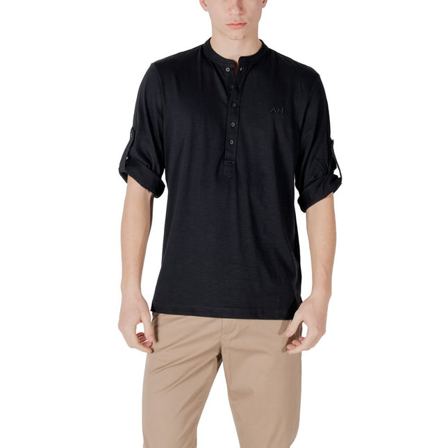 Antony Morato Black Cotton Shortsleeve Shirt