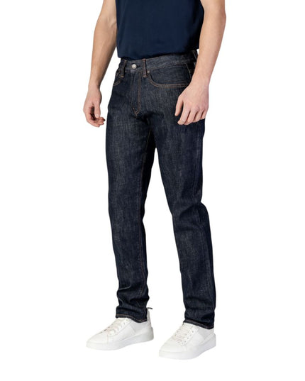 Armani Exchange Blue Polyester Skinny Jeans