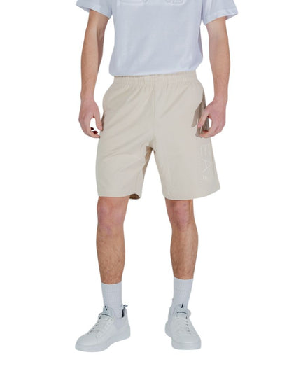 EA7 Emporio Armani Beige Cotton Bermuda Shorts