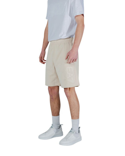 EA7 Emporio Armani Beige Cotton Bermuda Shorts