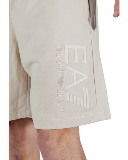EA7 Emporio Armani Beige Cotton Bermuda Shorts