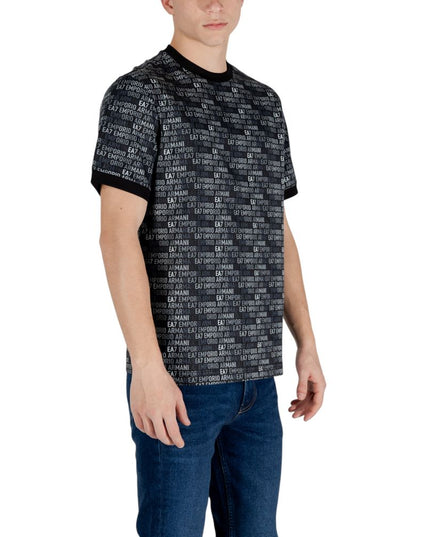 EA7 Emporio Armani Black Cotton Sportswear