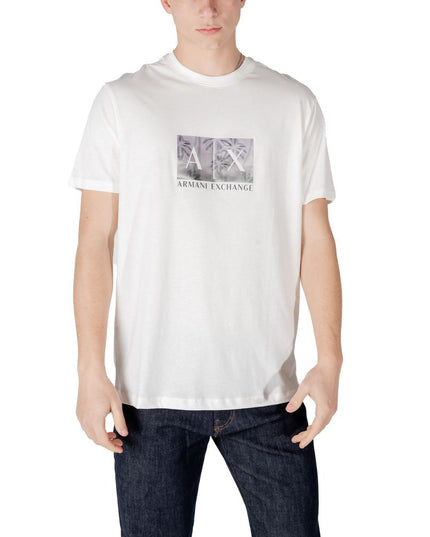 Armani Exchange Cream Cotton T-Shirt