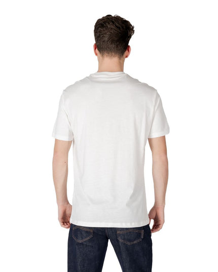 Armani Exchange Cream Cotton T-Shirt