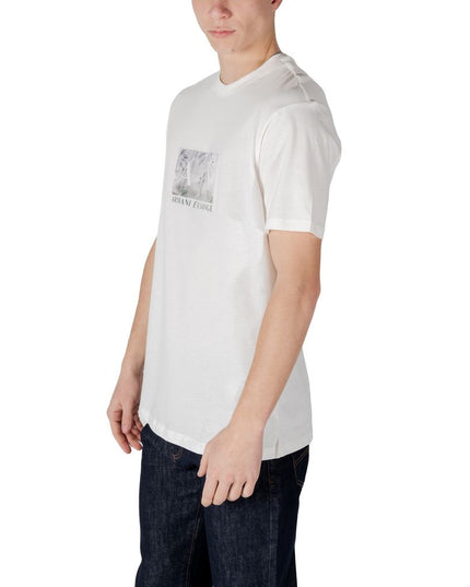 Armani Exchange Cream Cotton T-Shirt