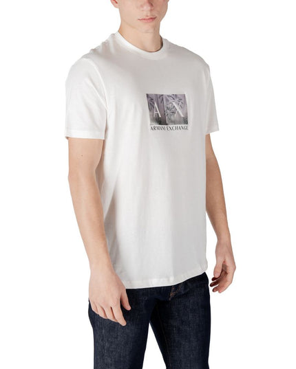 Armani Exchange Cream Cotton T-Shirt
