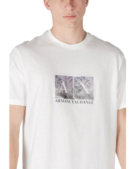 Armani Exchange Cream Cotton T-Shirt