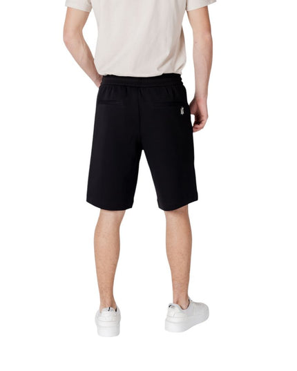 Armani Exchange Black Cotton Bermuda Shorts
