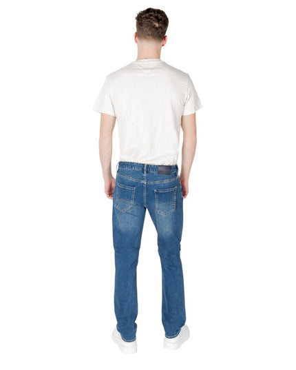 Armani Exchange Blue Cotton Skinny Jeans
