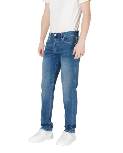 Armani Exchange Blue Cotton Skinny Jeans